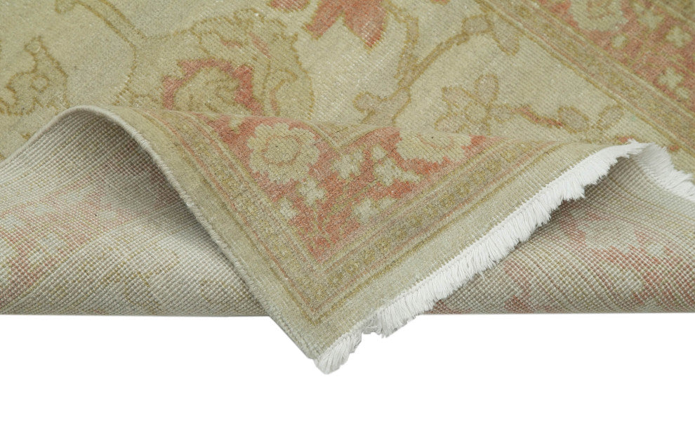 Rug N Carpet - Handmade Oriental 2' 6" x 13' 3" Runner Oushak Area Rug