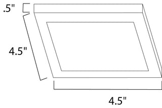 Maxim 57720 Wafer 4.5" Square Indoor / Outdoor LED Ceiling Light - White