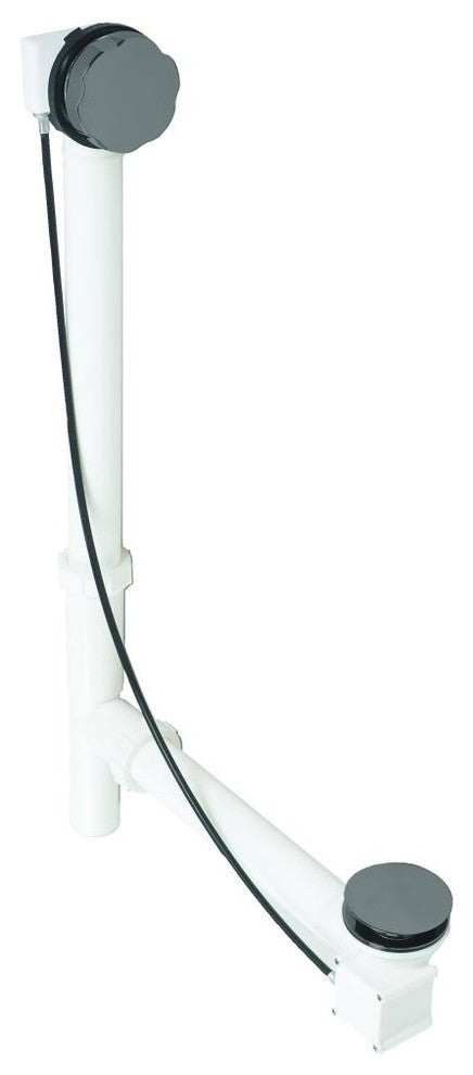 Tubular 27" Cable Drive Bath Waste In Powder Coated Flat Black