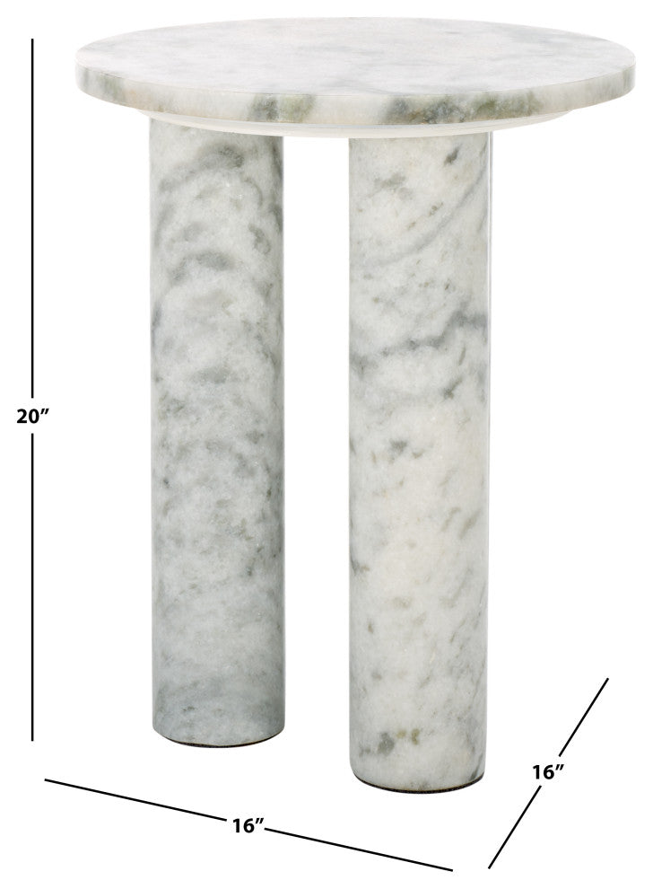 Safavieh Couture Giabella Marble Accent Table, White