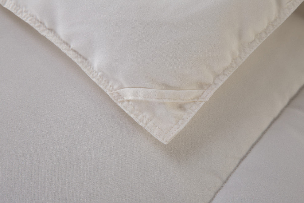 All Season Microfiber Down Alternative Comforter, White, Twin