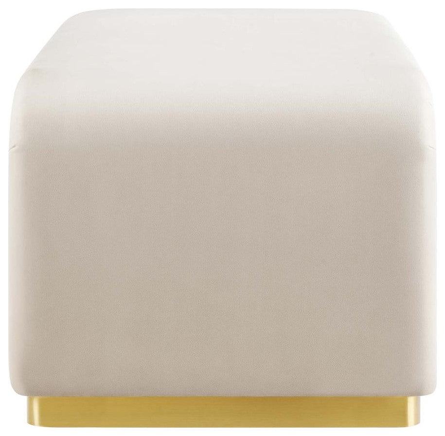 Koda Performance Velvet Waterfall Ottoman