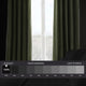 Signature Blackout Velvet Curtain Single Panel, Hunter Green, 50"x108"