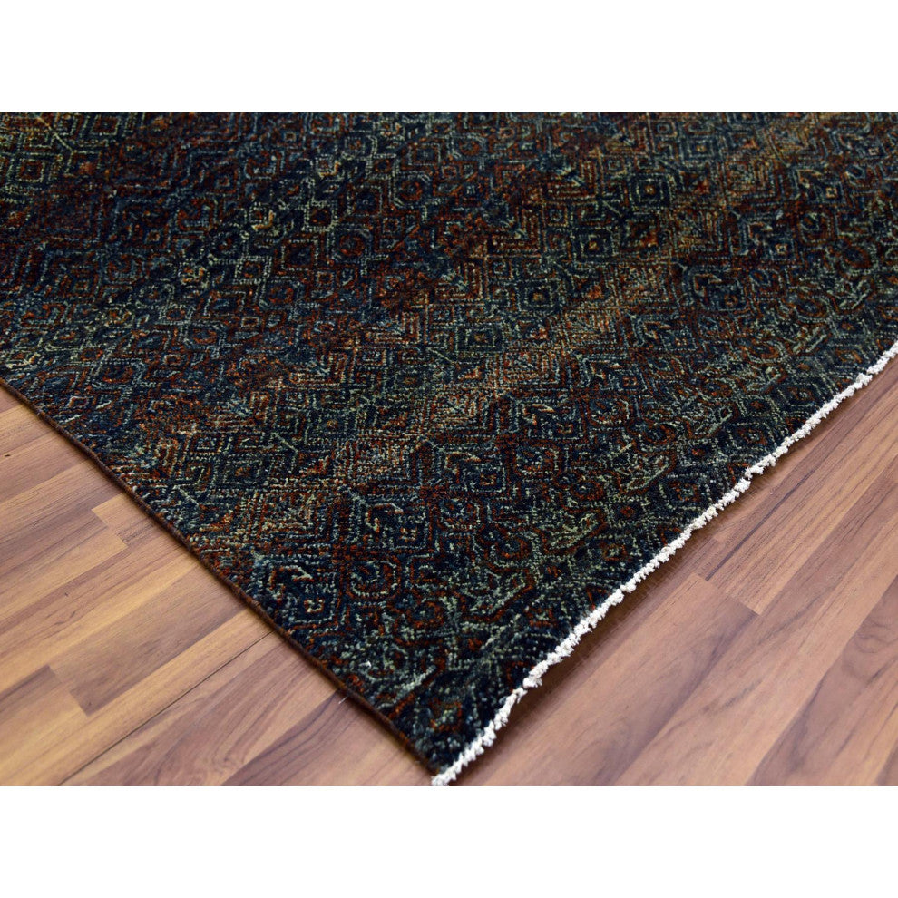 Rust Brown, Hand Knotted, Kohinoor Herat Design Wool Square Rug, 10'x10'