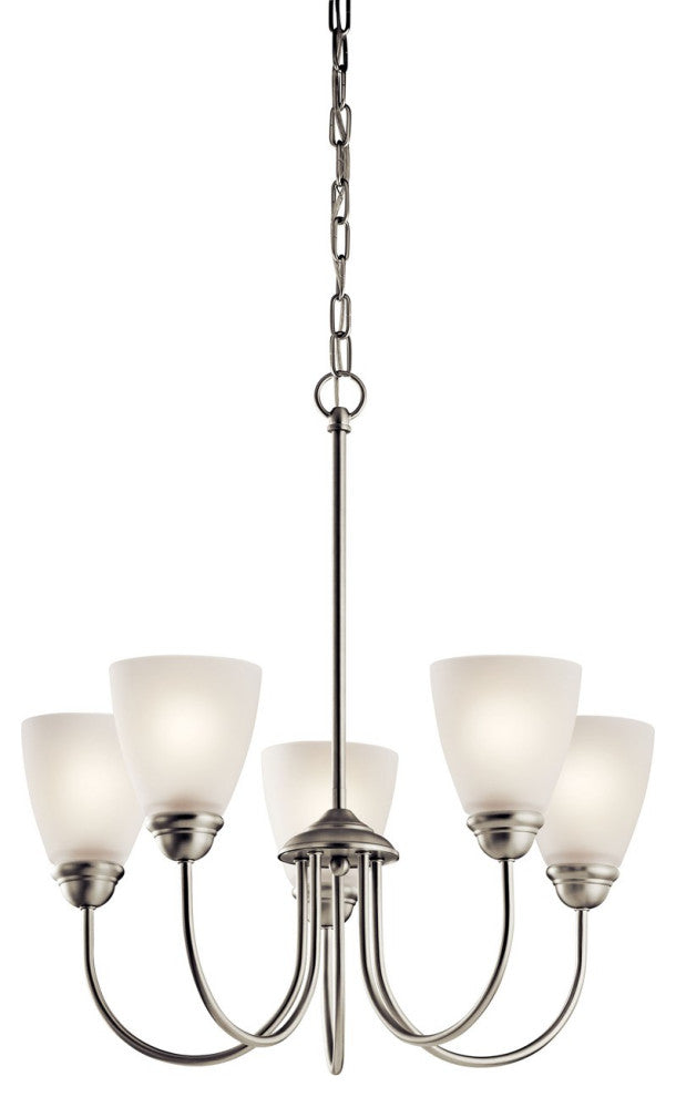 Kichler Jolie 5 Light Chandelier in Brushed Nickel