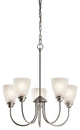 Kichler Jolie 5 Light Chandelier in Brushed Nickel