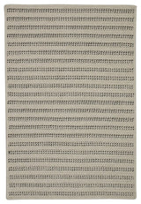 Sunbrella Booth Bay OO19 Black Sunbrella Area Rug, Rectangular 2'x9'