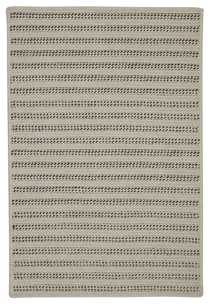 Sunbrella Booth Bay OO19 Black Sunbrella Area Rug, Rectangular 2'x9'