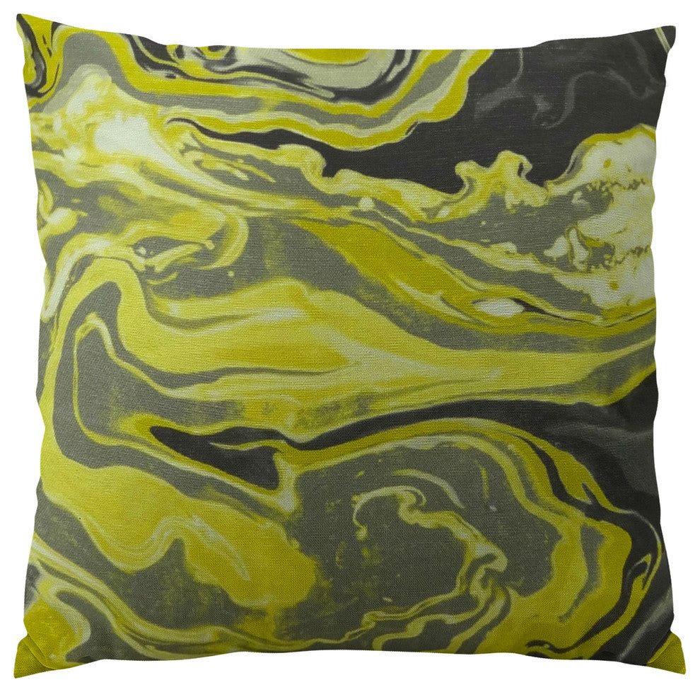 Medici Marble Ink Handmade Throw Pillow, Double Sided 20"x26" Standard