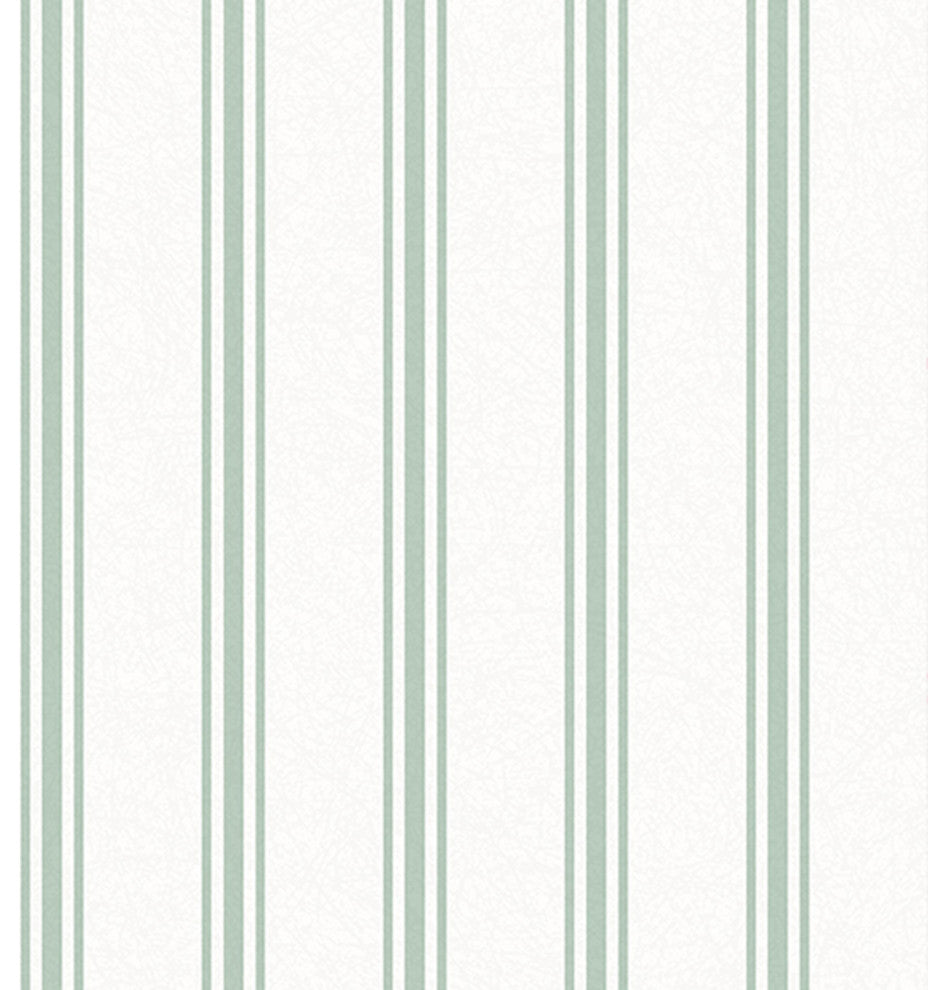 Laura Ashley Farnworth Stripe Sage Green Wallpaper