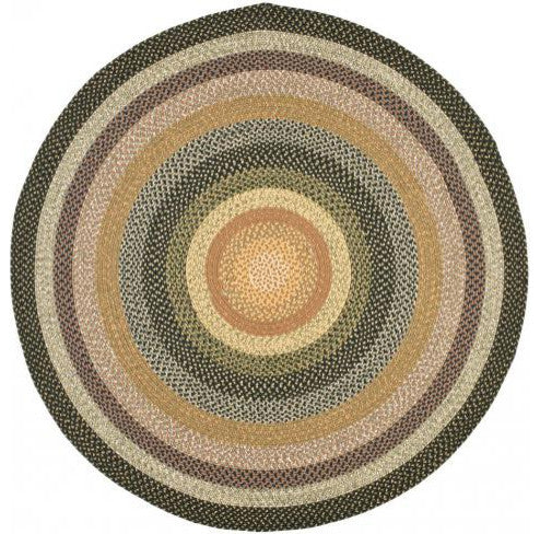 Safavieh Braided BRD308 Rug Machine-Washable, Multi, 7' Round
