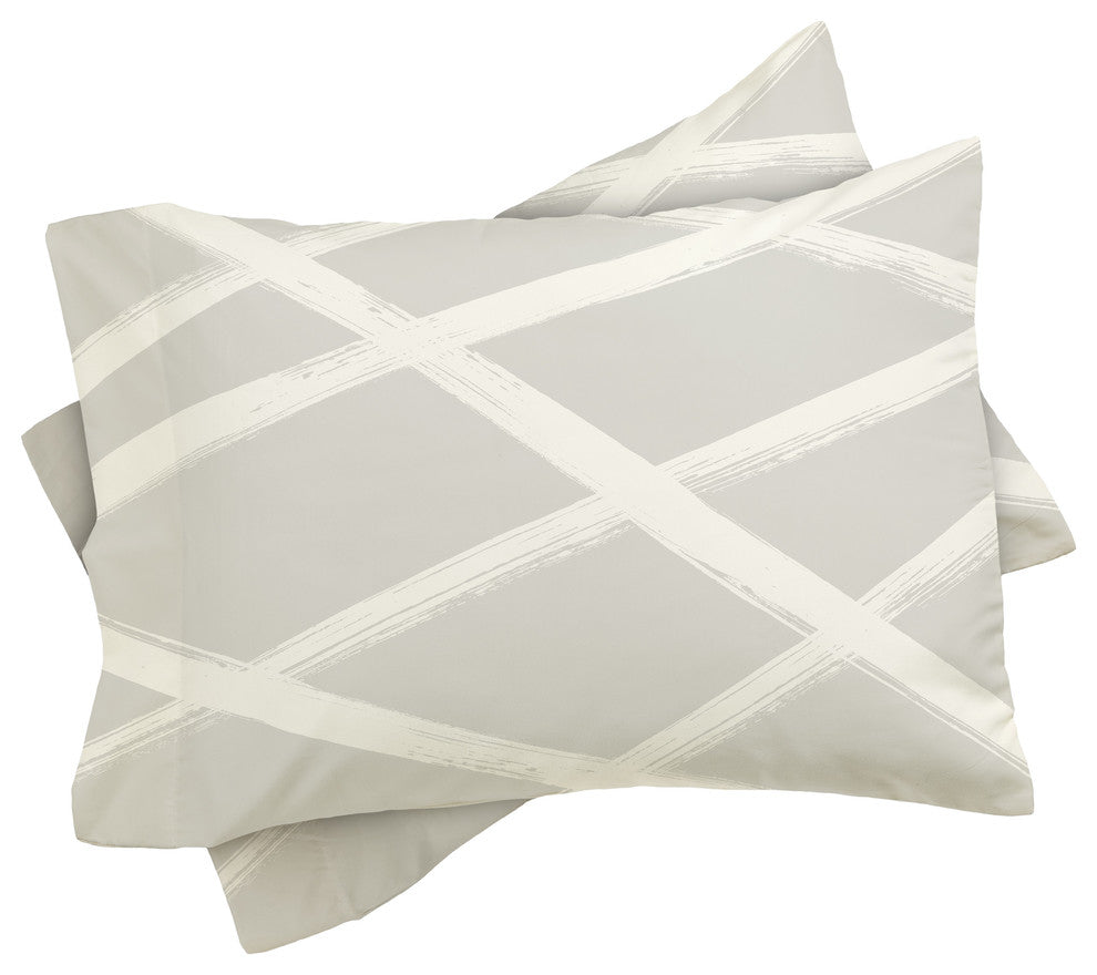 Kelly Haines Gray Brushstrokes Duvet Cover Set, Twin XL
