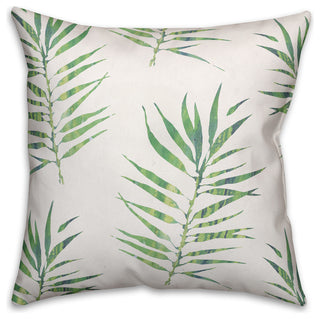 Palm Leaf Throw Pillow Cover, 18"x18"