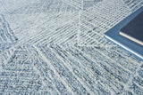 Caprice Handmade Hand-Tufted Wool Navy Blue/Ivory Area Rug, 9'x12'