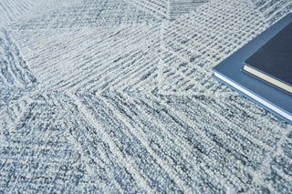 Caprice Handmade Hand-Tufted Wool Navy Blue/Ivory Area Rug, 9'x12'