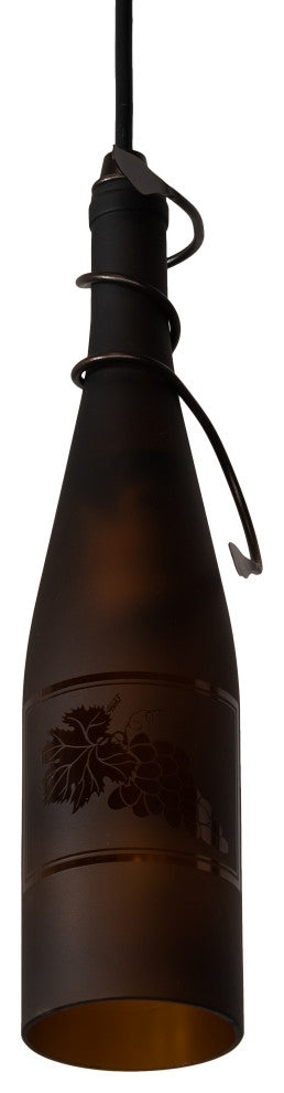 5 Wide Tuscan Vineyard Wine Bottle Pendant