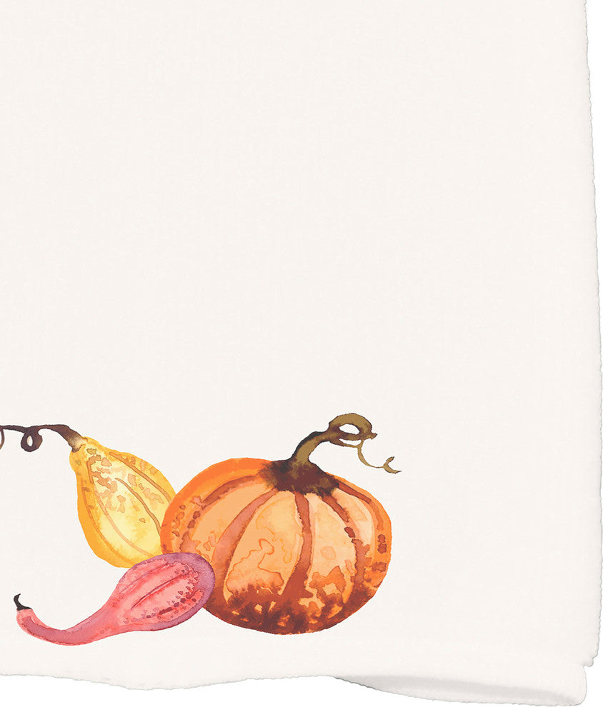 Gourd Pile 18"x30" Cream Fall Print Kitchen Towel