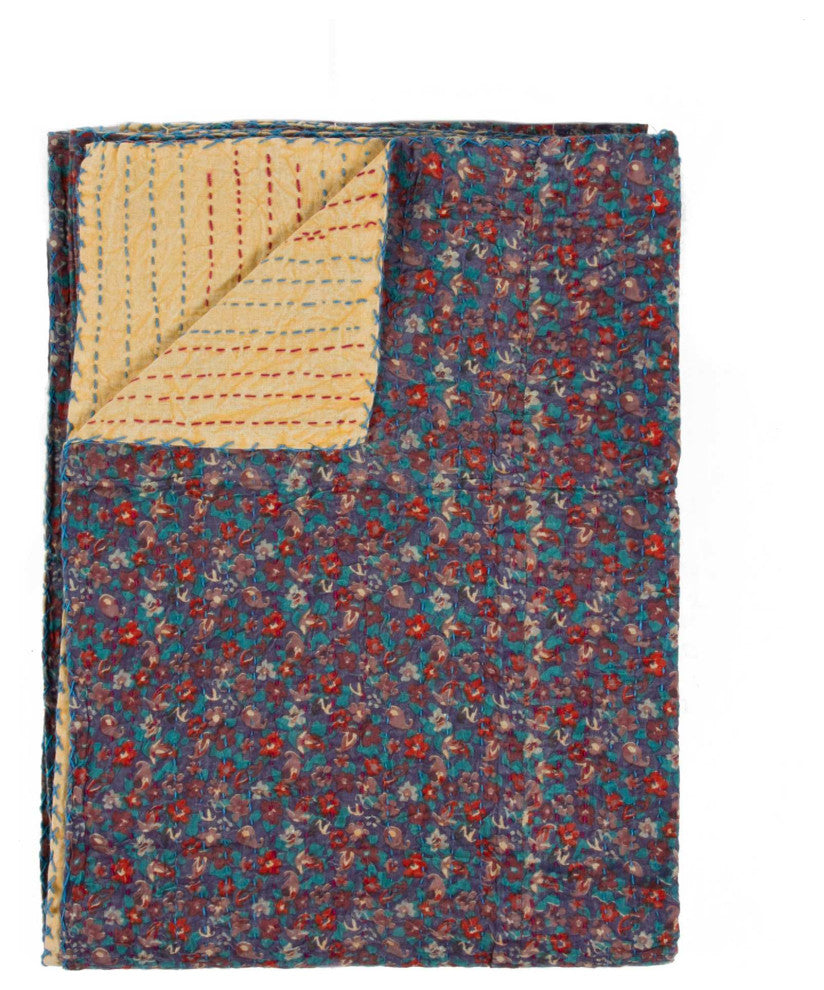 HomeRoots 50" x 70" Multi colored Eclectic Bohemian Traditional Throw Blankets