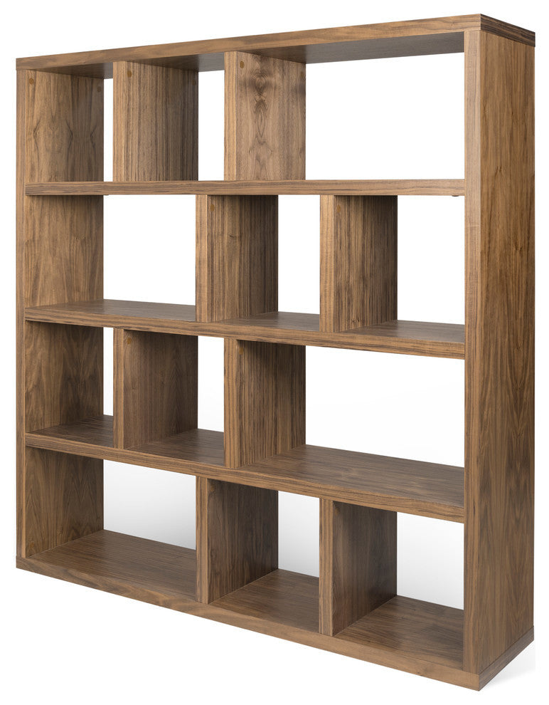 Berlin 4 Levels Bookcase, 150 cm., Walnut