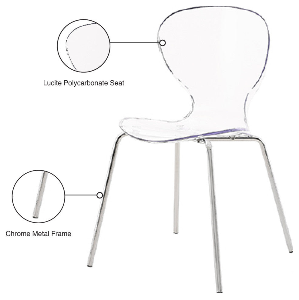 Clarion Dining Chair (Set of 2), Chrome