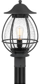 Quoizel BST9011MB One Light Outdoor Post Mount, Mottled Black Finish