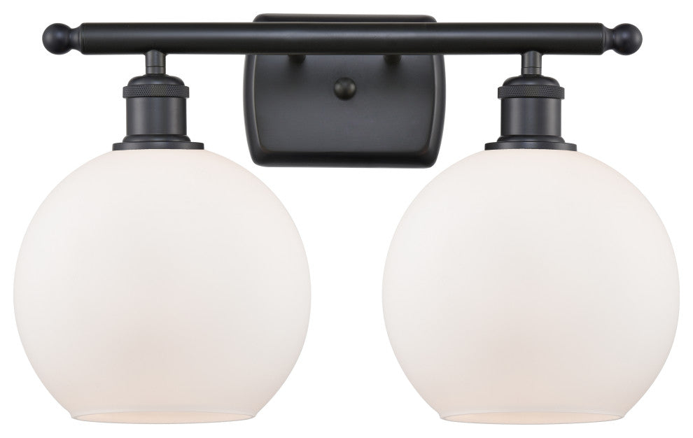 Innovations Lighting 516-2W-BK-G121-8 Athens 2 Light 16" Bath Vanity Light