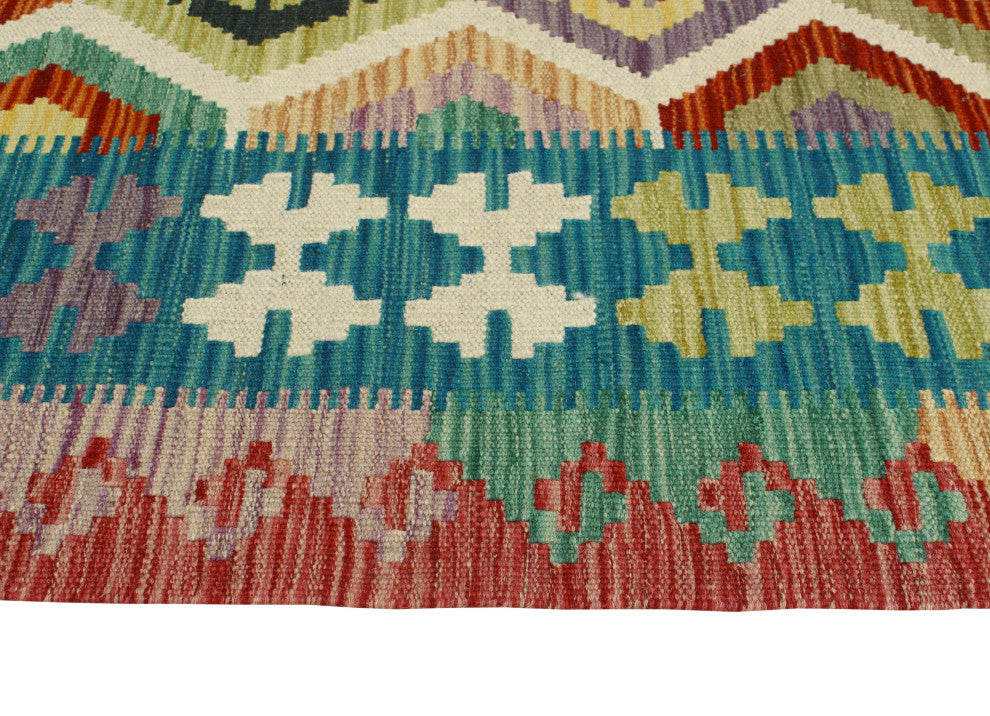 Flatweave Lolita Red/Blue Rug, 5'10x8'1