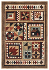 Wilder Southwest Lodge Brown/Multi Area Rug, 6'7"x9'2"