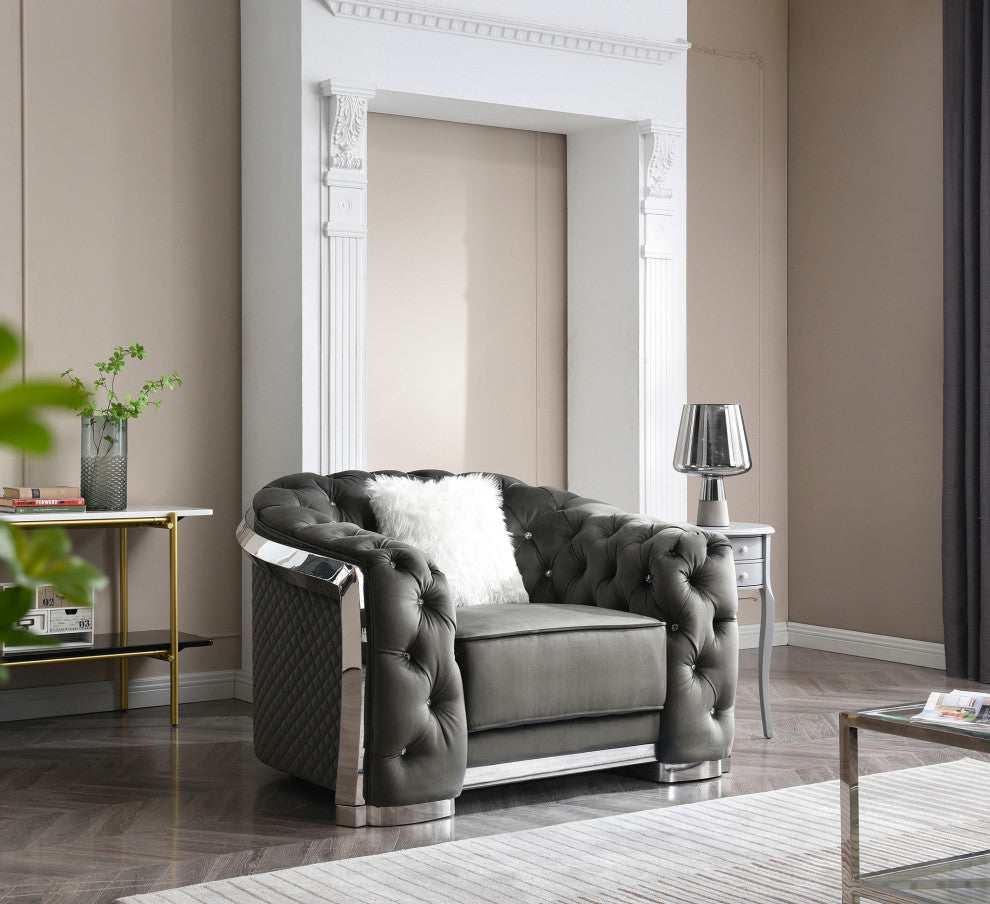 Sapphire Accent Chair, Gray