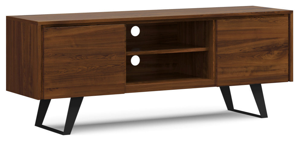 Lowry SOLID ACACIA WOOD TV Media Stand For TVs up to 70 inches, Walnut