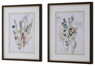 Uttermost Delicate Flowers Framed Prints, Set of 2