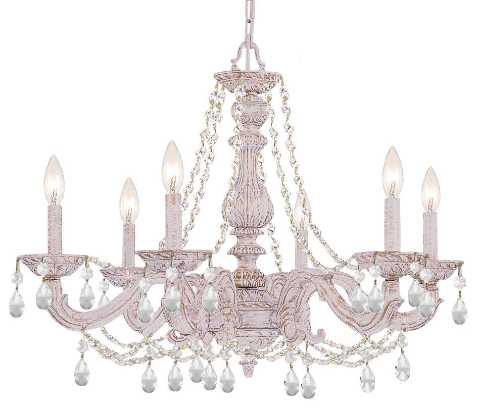Paris Market 6-Light Chandelier, Antique White