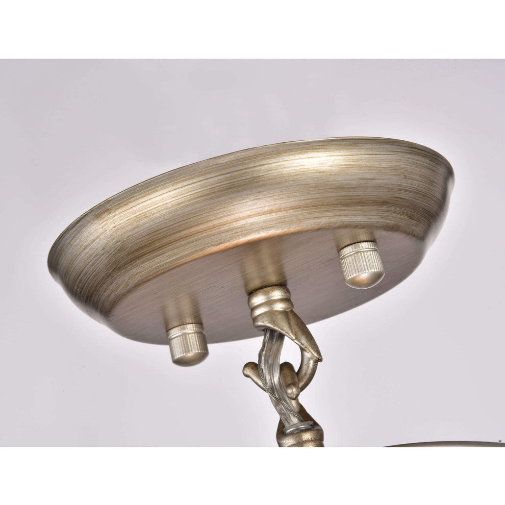 Chloe 4-light Globe Crystal Semi-Flush Mount