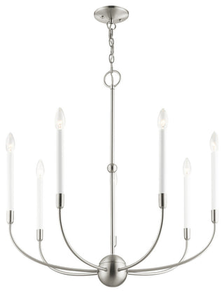 Livex Lighting Clairmont 7 Light Brushed Nickel Chandelier