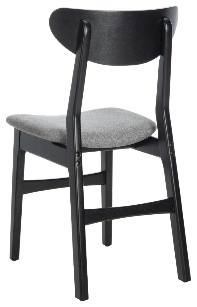 Safavieh Lucca Retro Dining Chair, Set of 2, Black/Grey