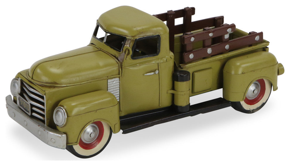 Hand-Painted Pickup Truck, Yellow