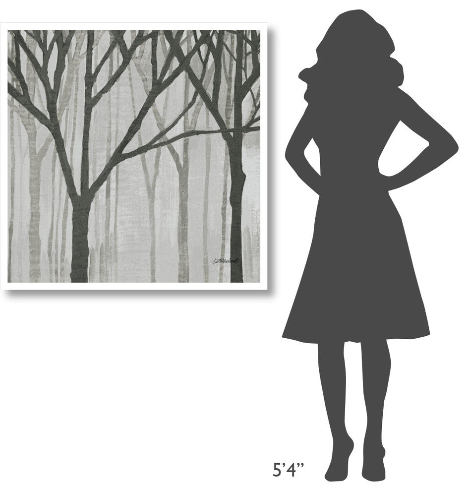"Spring Trees Greystone III" Digital Paper Print by Kathrine Lovell, 38"x38"