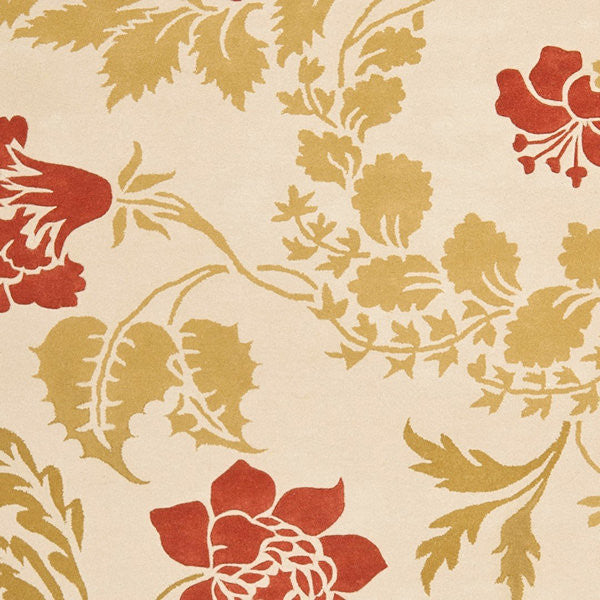 Safavieh Capri Cpr340A Beige, Rust Area Rug, 7'x7' Square