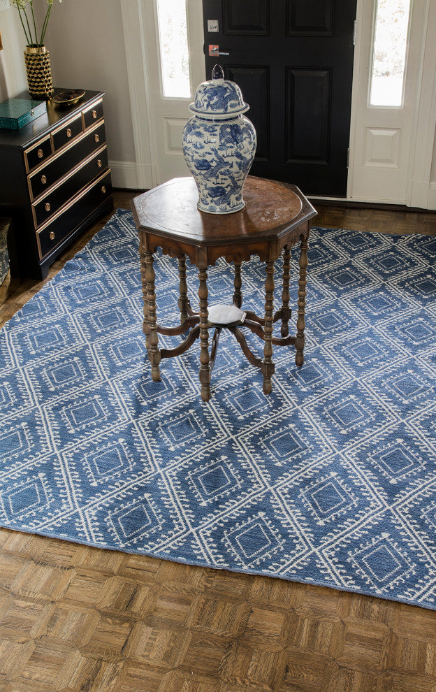 Erin Gates Easton Pleasant Indoor Outdoor Hand Woven Rug, Navy, 5'x7'6"