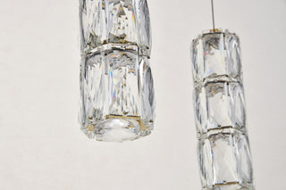 Elegant Lighting 3500D9 Polaris 9 Light 20"W LED Crystal Multi - Chrome