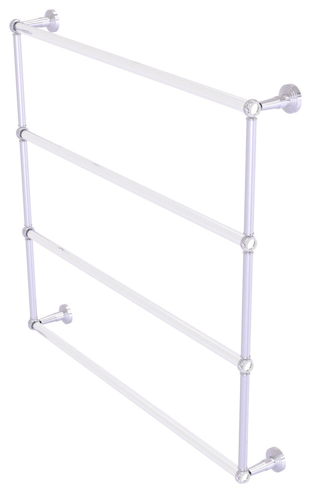 Pacific Beach 4 Tier 36" Ladder Towel Bar with Twist Accents, Satin Chrome