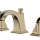 Kaden Double Handle Gold Widespread Faucet, Drain Assembly With Overflow