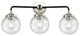 3-Light Beacon 24" Sconce, Black Polished Nickel, Glass: Clear