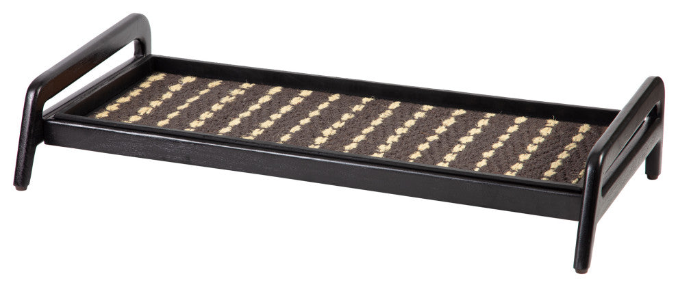 Single-Tier Black Stand With 3-Pair Rubber Boot Tray Stevie and Paul