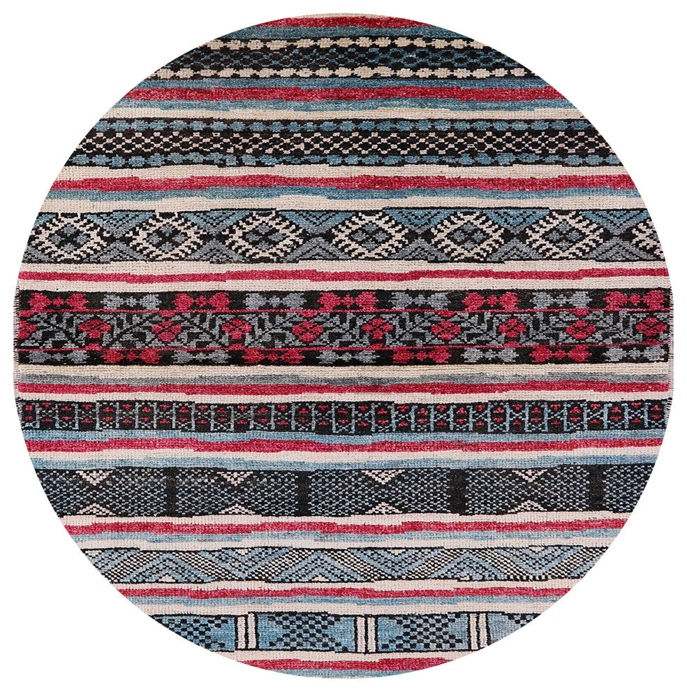 Ahgly Company Indoor Round Mid-Century Modern Area Rugs, 4' Round