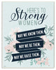 Strong Women Inspirational Flower Word Design, 13"x19"