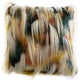 Plutus Multi-Color Fancy Feather Animal Faux Fur Luxury Throw Pillow, 22"x22"