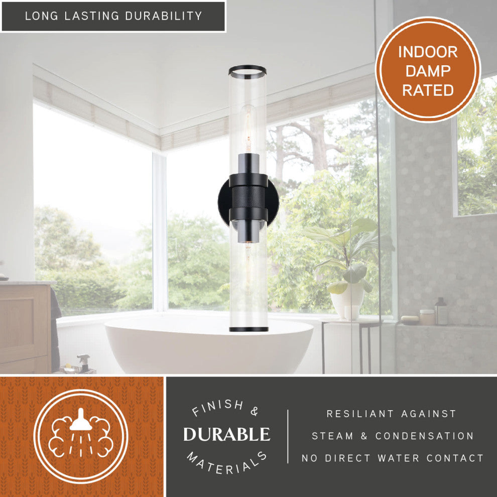 Levitt 2 Light Wall Light Black
