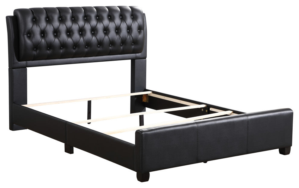 Bed, Black, Full