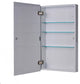 Euroline Medicine Cabinet, 16"x22", Annealed Stainless Frame, Surface Mounted